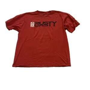 Y2K Rusty Logo Graphic Red T-Shirt XL 2000s Surf Skate